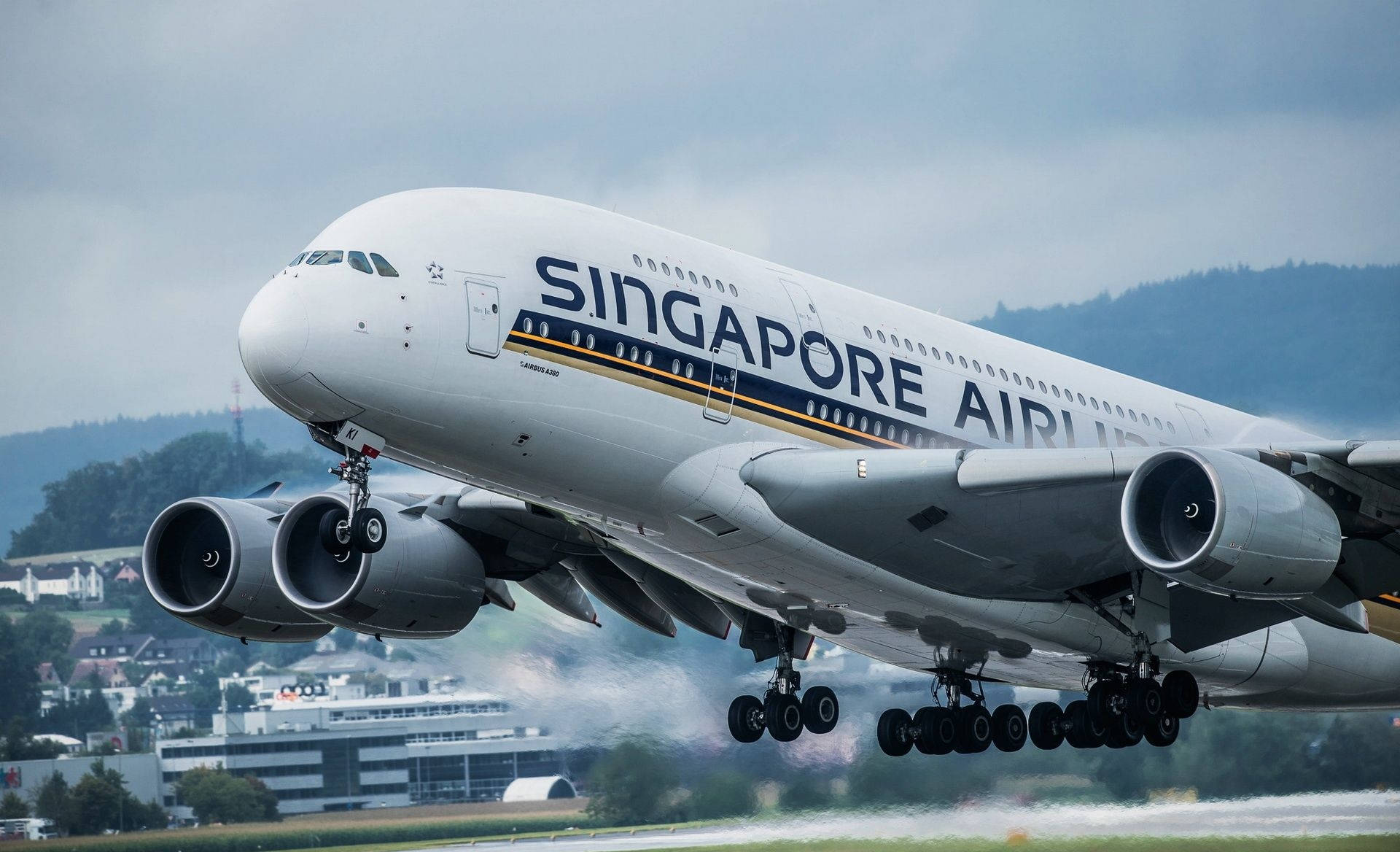 Despeguede Singapore Airlines Fondo de pantalla