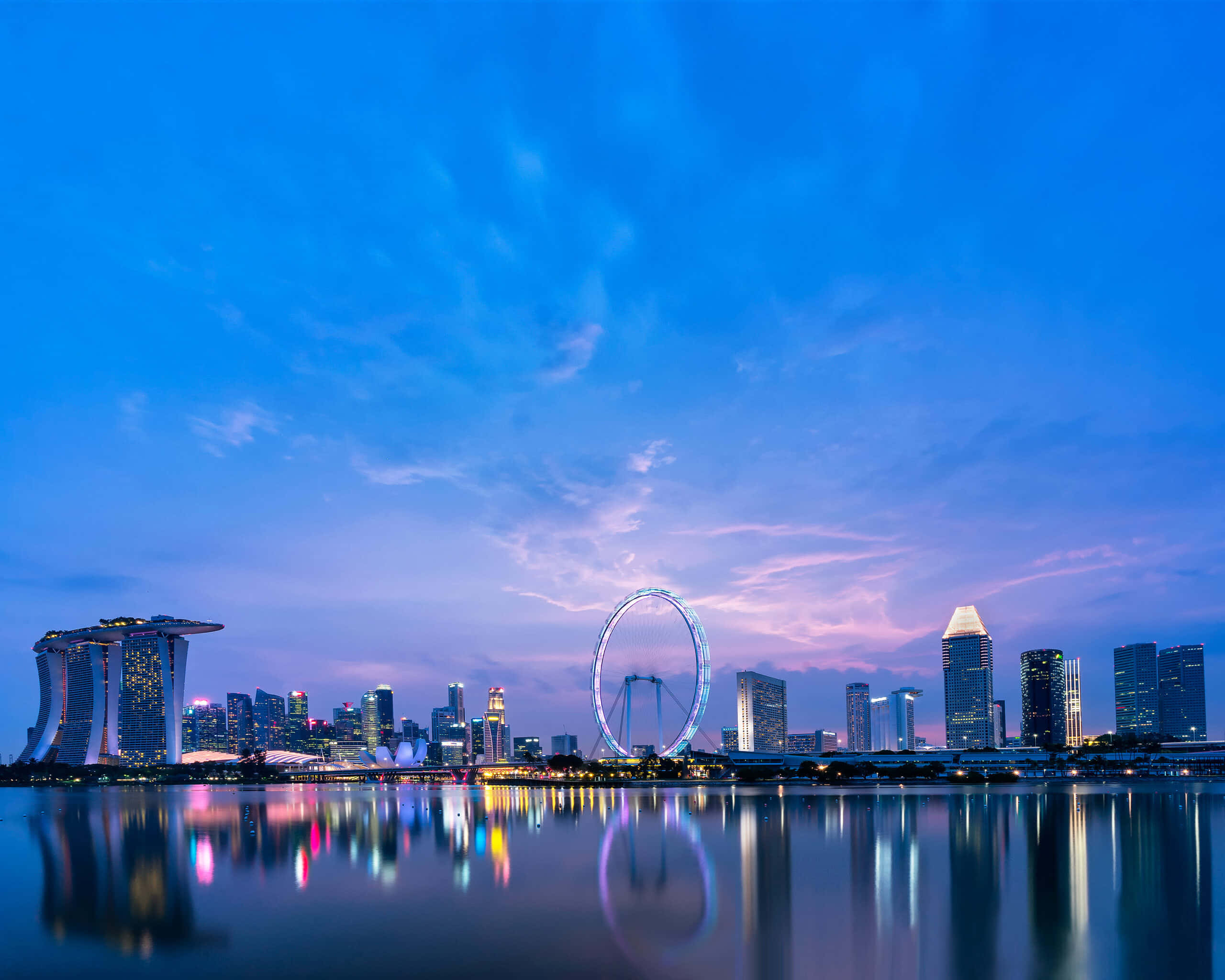 Singaporesmaleriske Skyline