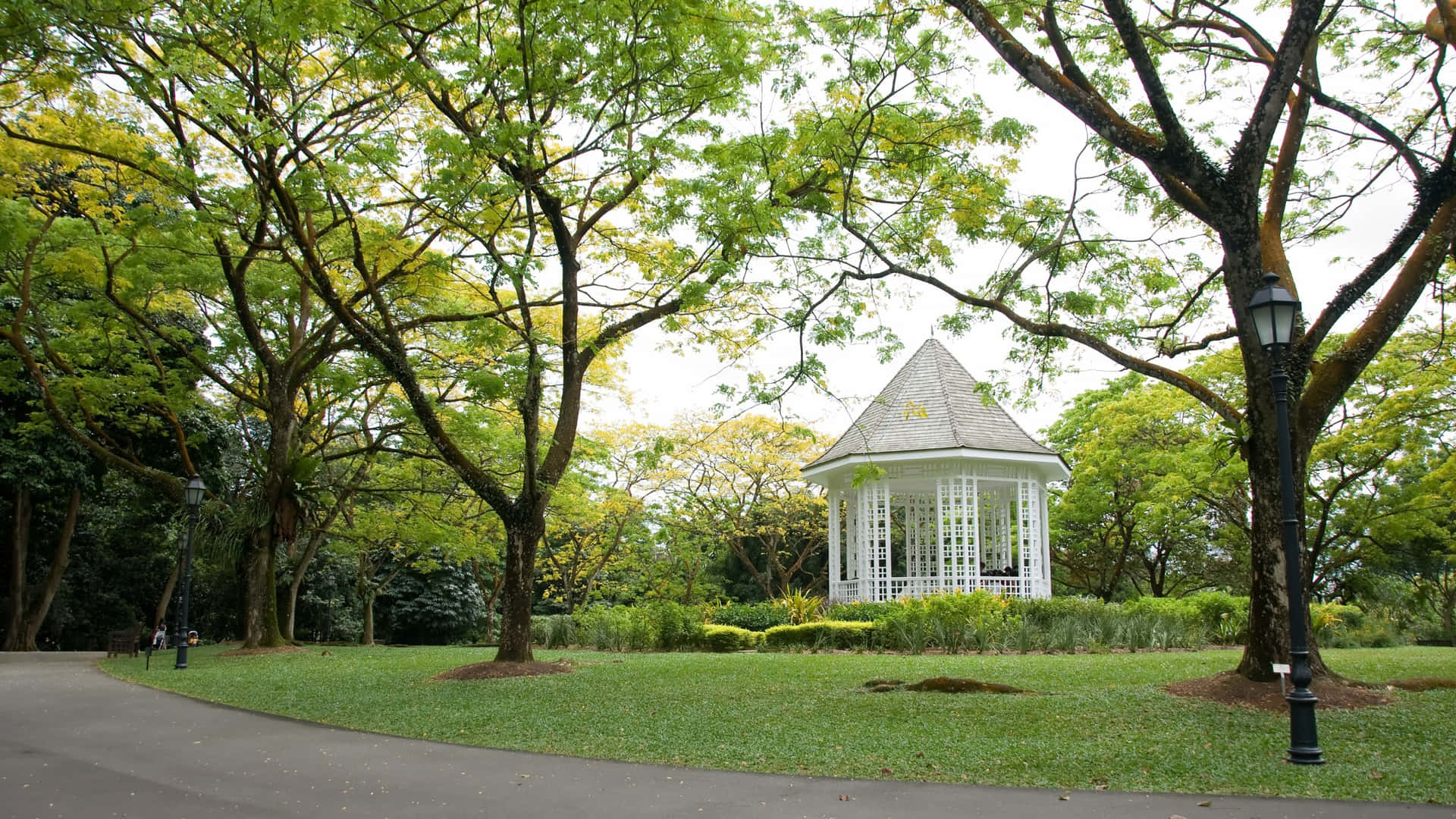 Singapore Botanic Gardens Bandstand Pavilion Wallpaper