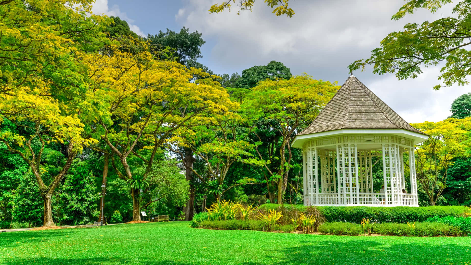 Singapore Botanic Gardens Bandstand Pavilion Wallpaper