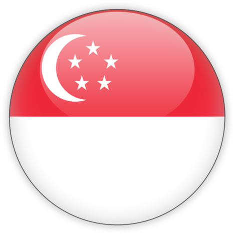 Singapore Flag Button PNG