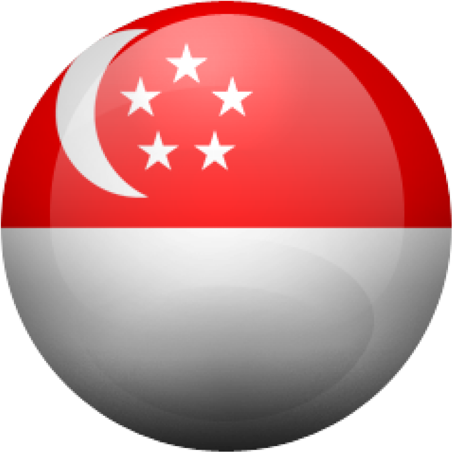 Singapore Flag Sphere3 D Rendering PNG