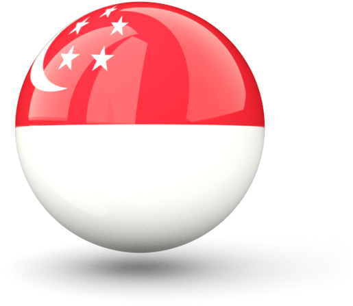 Singapore Flag Sphere3 D Rendering PNG