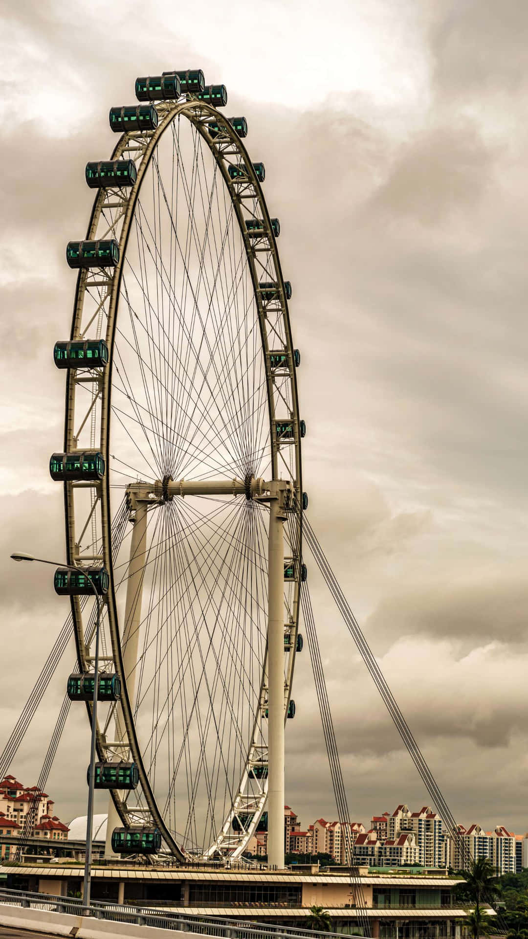 Singapore_ Flyer_ Against_ Cloudy_ Sky Wallpaper