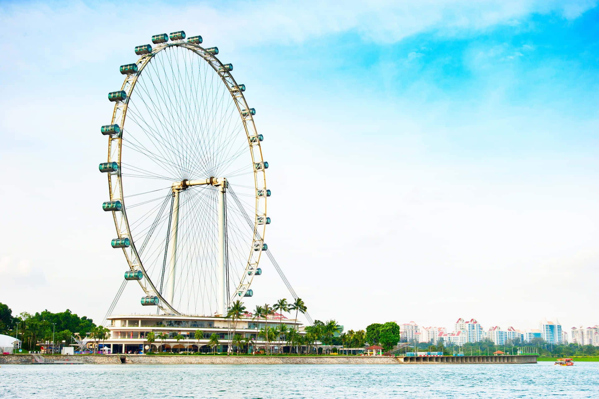 Singapore Flyer Ferris Wheel Landscape Wallpaper