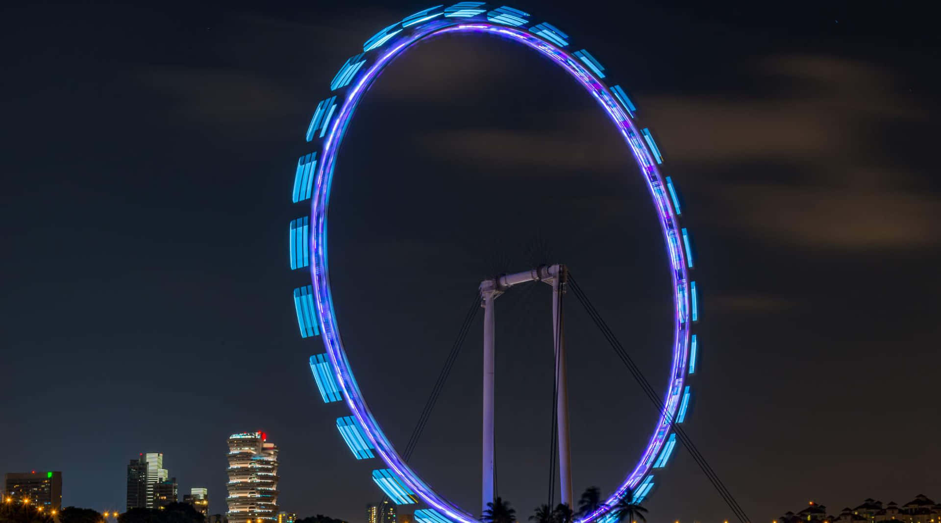 Singapore Flyer Night Illumination Wallpaper