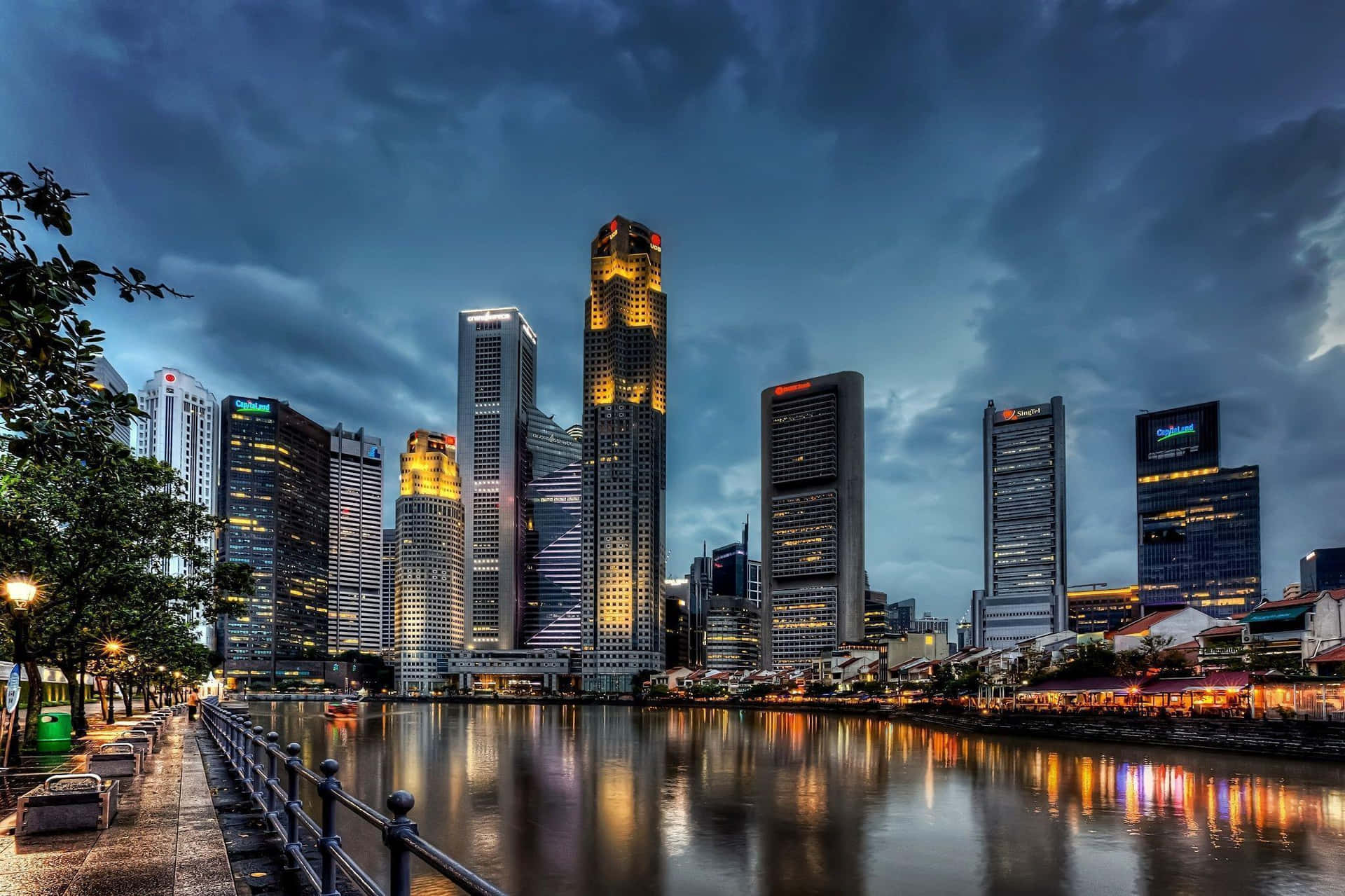 Flydendelanterner Oplyser Singapores Nattelys