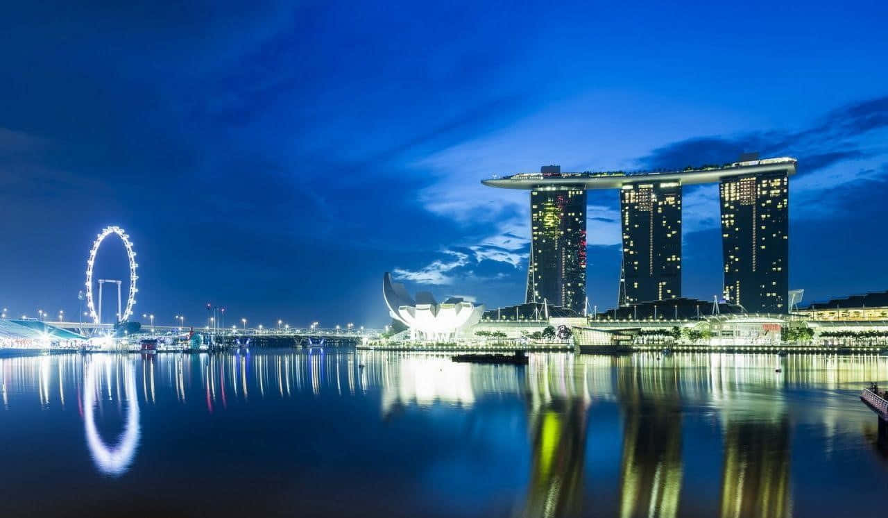 The beautiful city skyline of Singapore