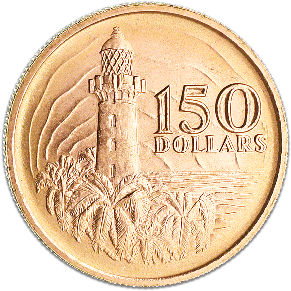 Singapore150 Dollar Gold Coin Lighthouse PNG
