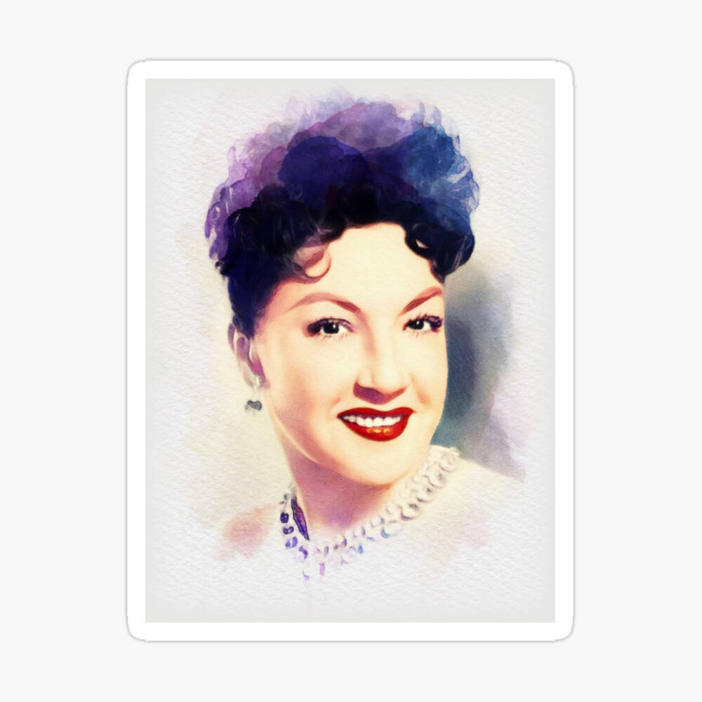 Singer-actress Ethel Merman Art Portrait Wallpaper