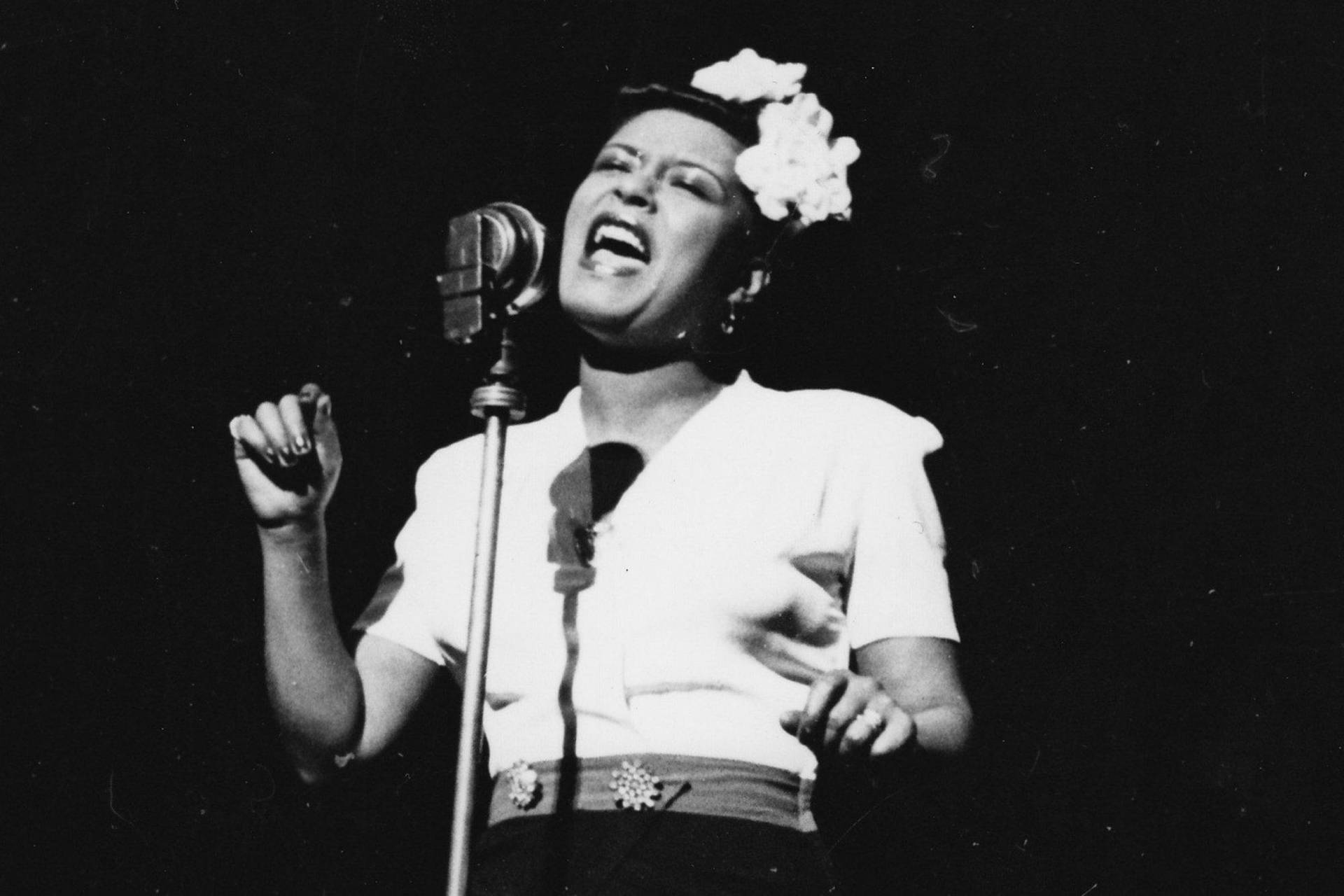 Singer Billie Holiday Performing