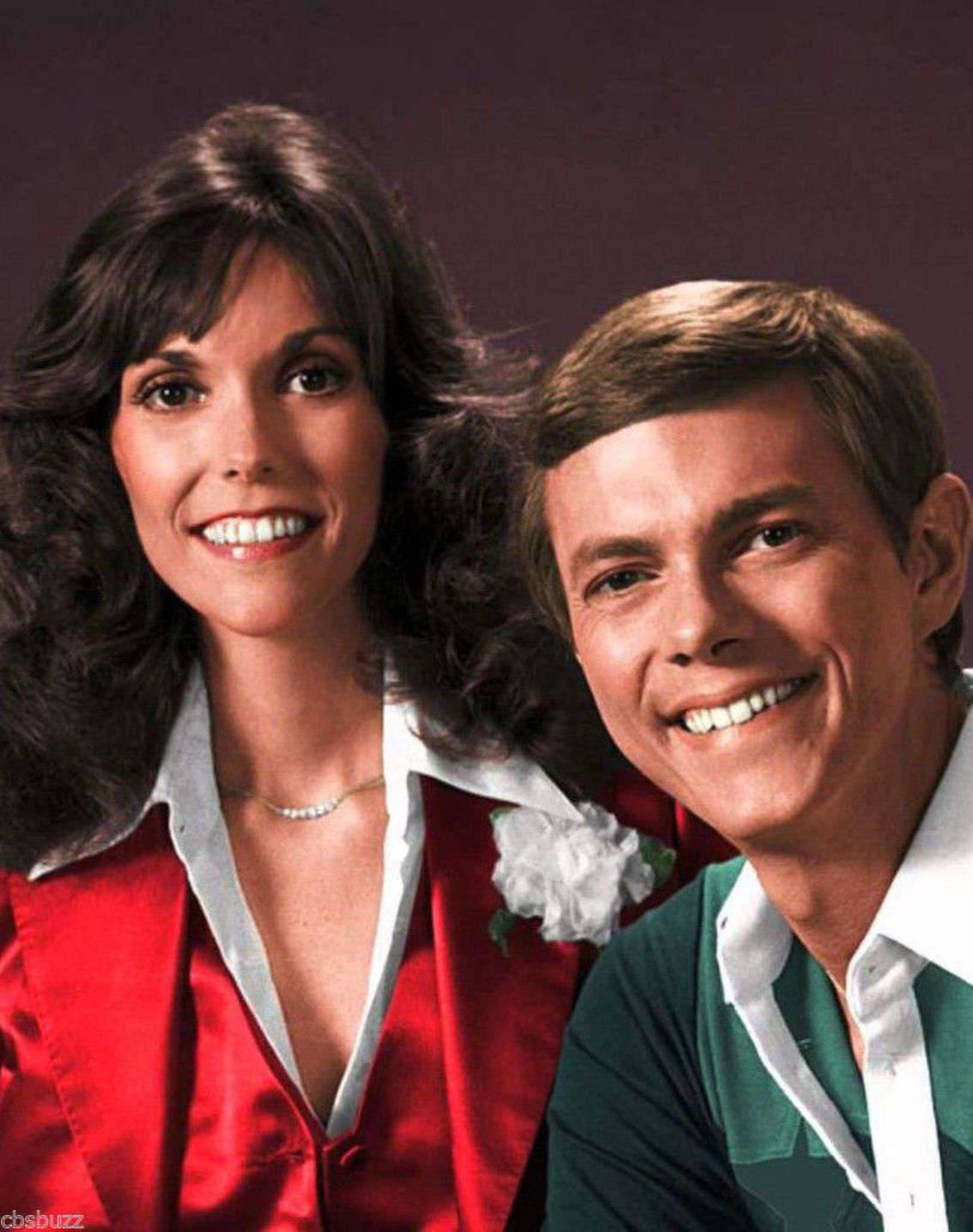 Legendary Musical Duo 'The Carpenters' performing on stage in 1977 Wallpaper