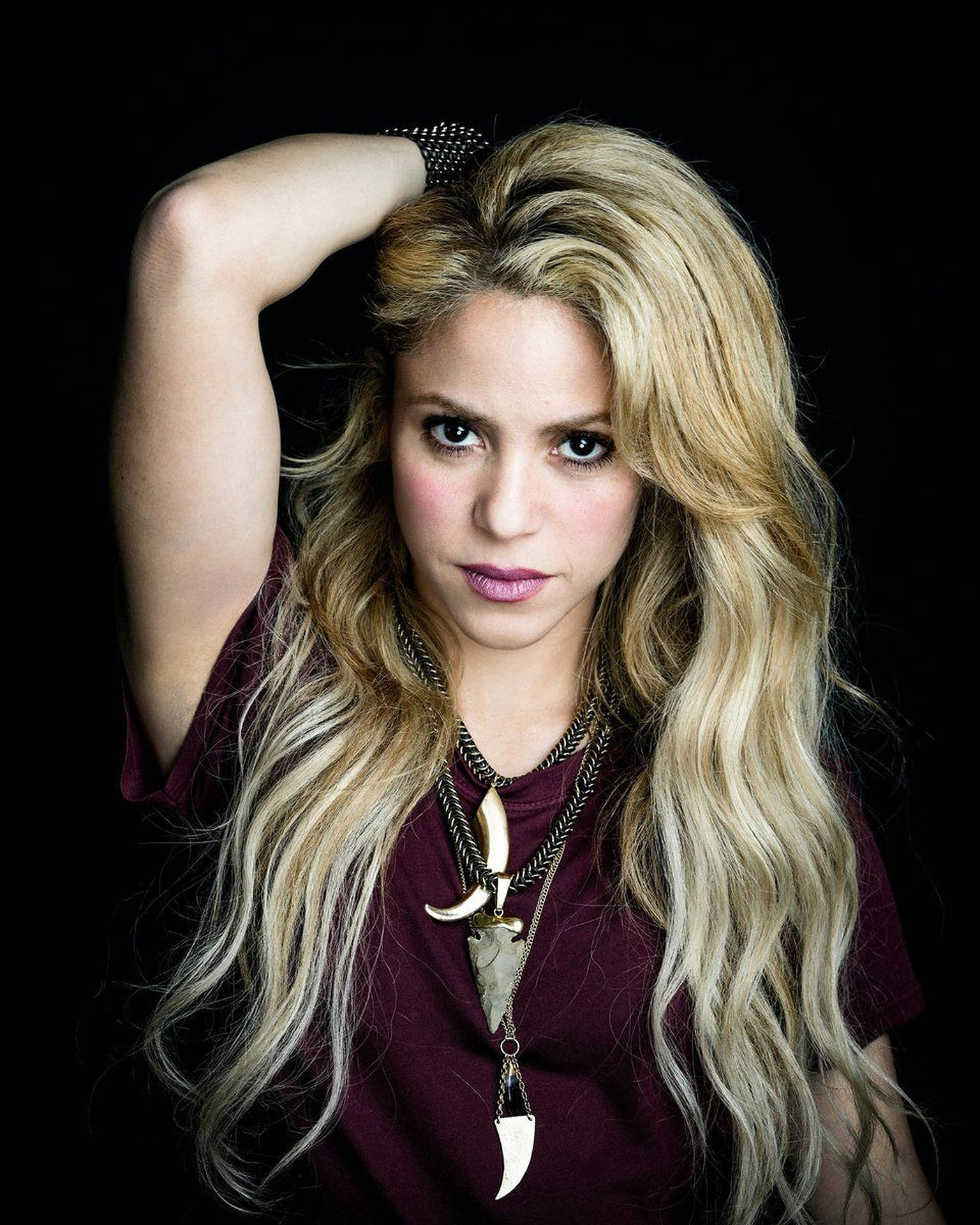 Retratode La Cantante Shakira Fondo de pantalla