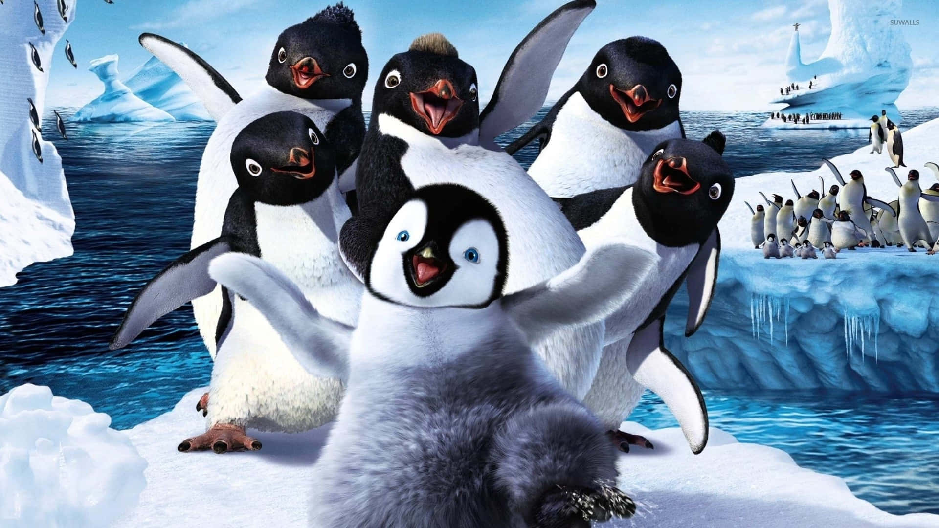 Singing Penguins Of Happy Feet Two Wallpaper