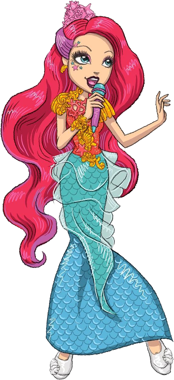 Singing_ Mermaid_ Cartoon_ Clipart PNG