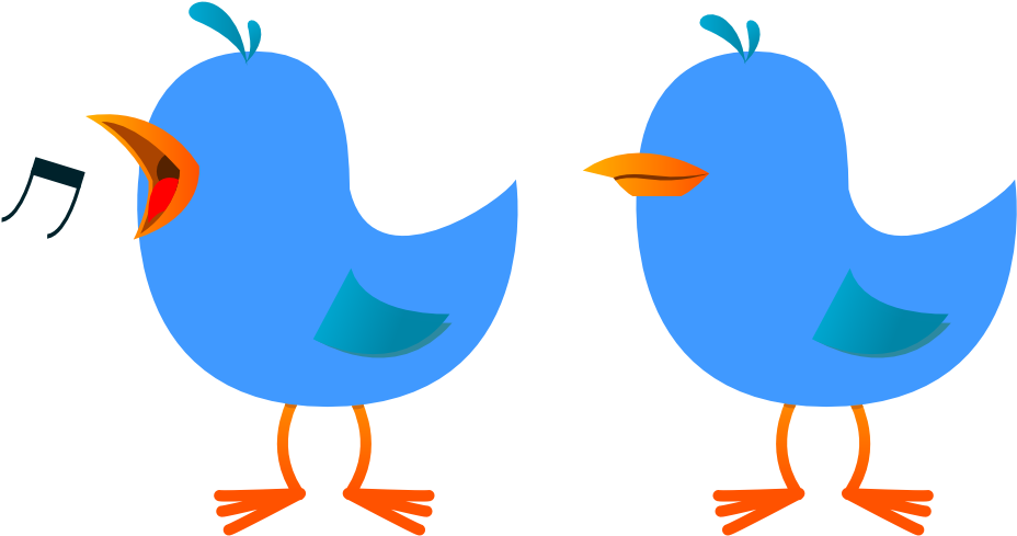 Singingand Silent Twitter Birds PNG