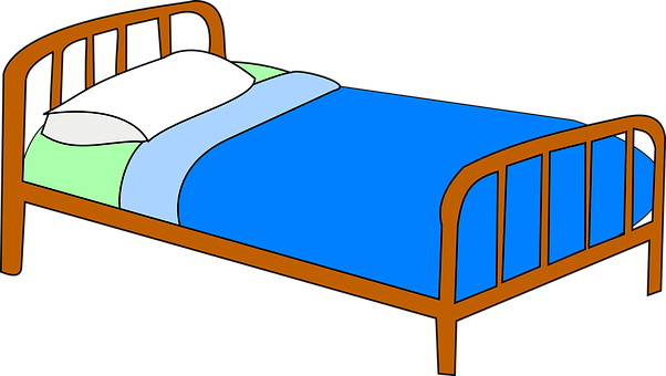 Single Bed Vector Illustration PNG