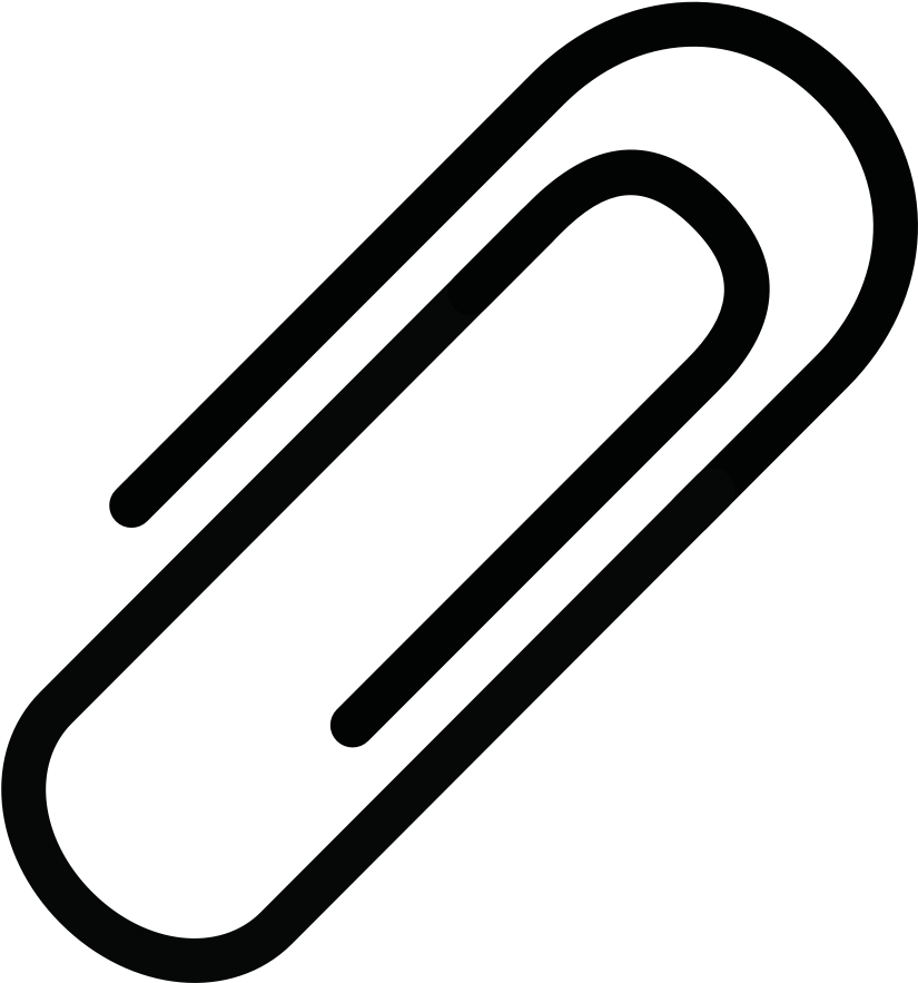 Single Black Paperclip Icon PNG