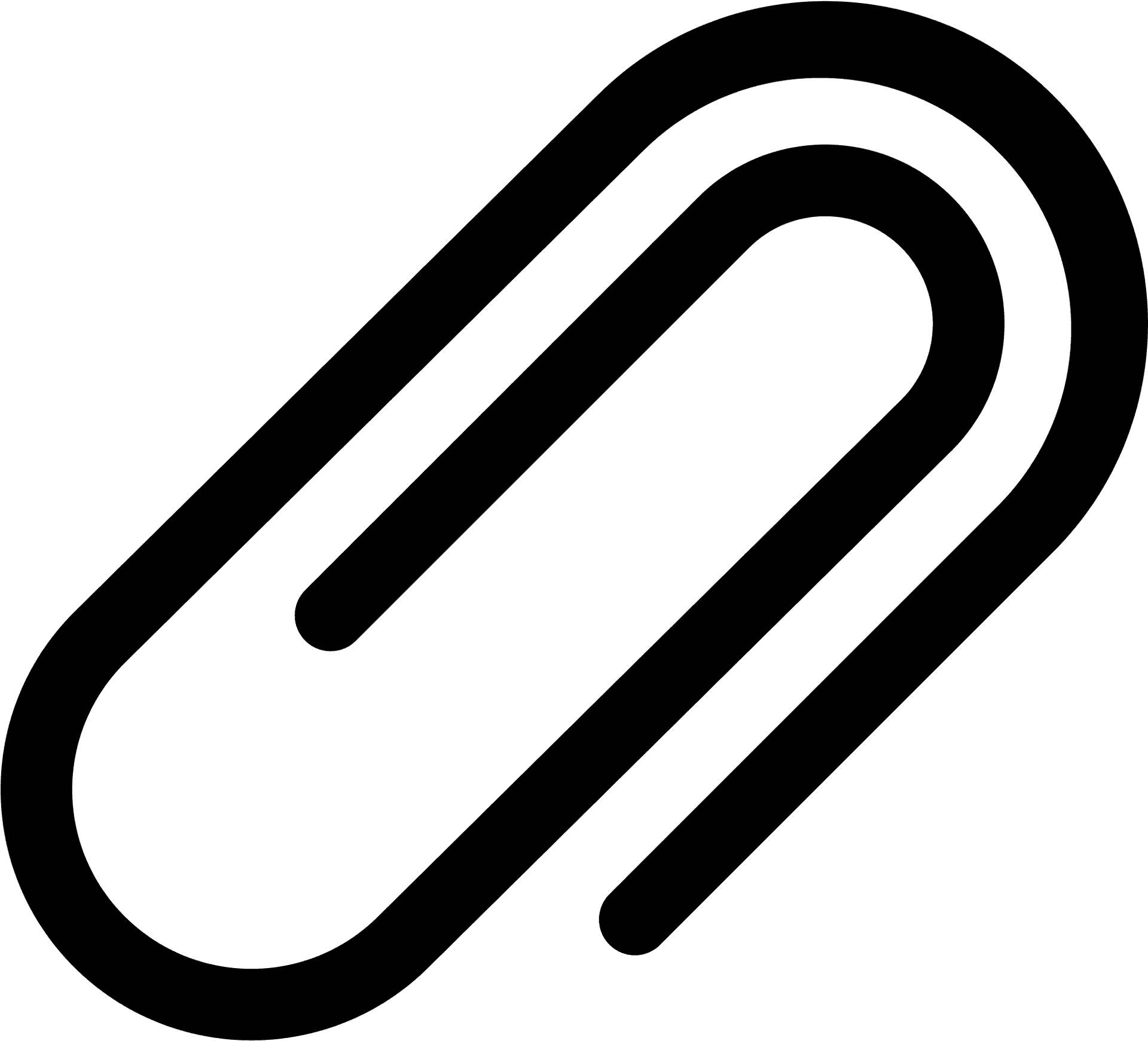 Single Black Paperclip Icon PNG