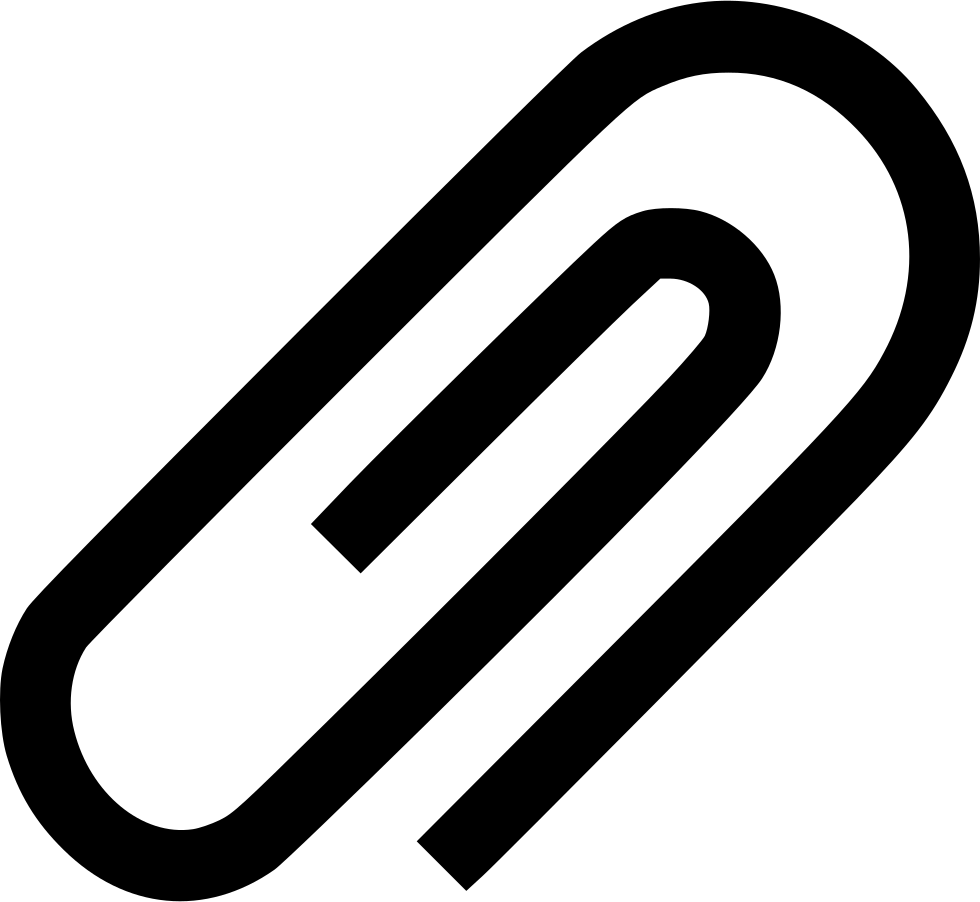 Single Black Paperclip PNG