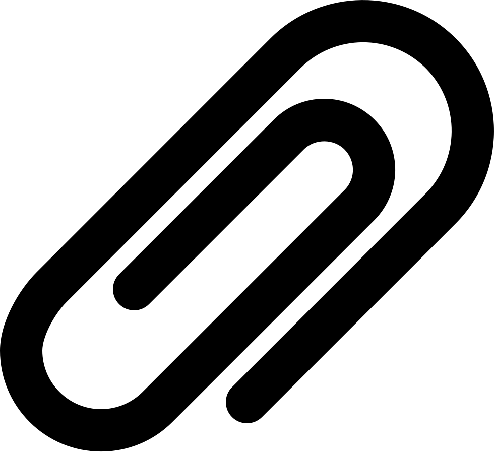 Single Black Paperclip PNG