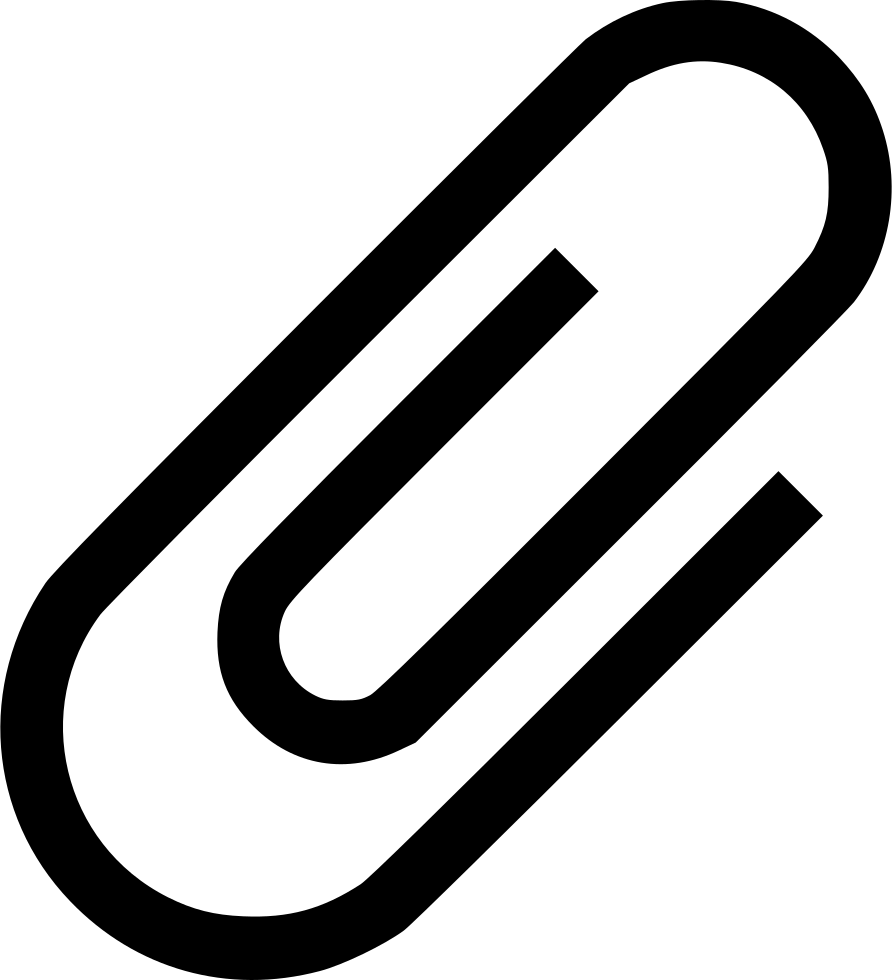 Single Black Paperclip PNG