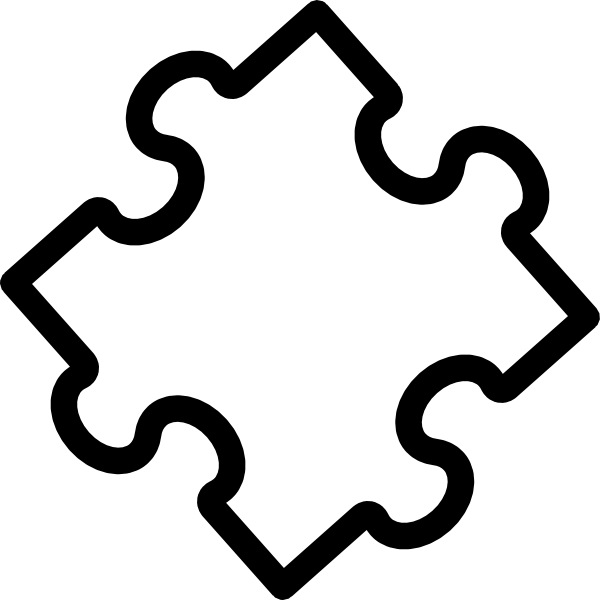 Single Blank Puzzle Piece PNG