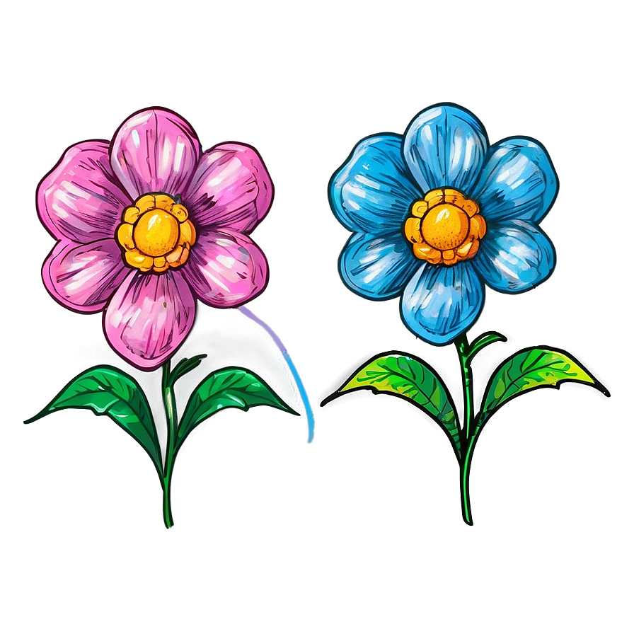 Single Bloom Sketch Png 06202024 PNG