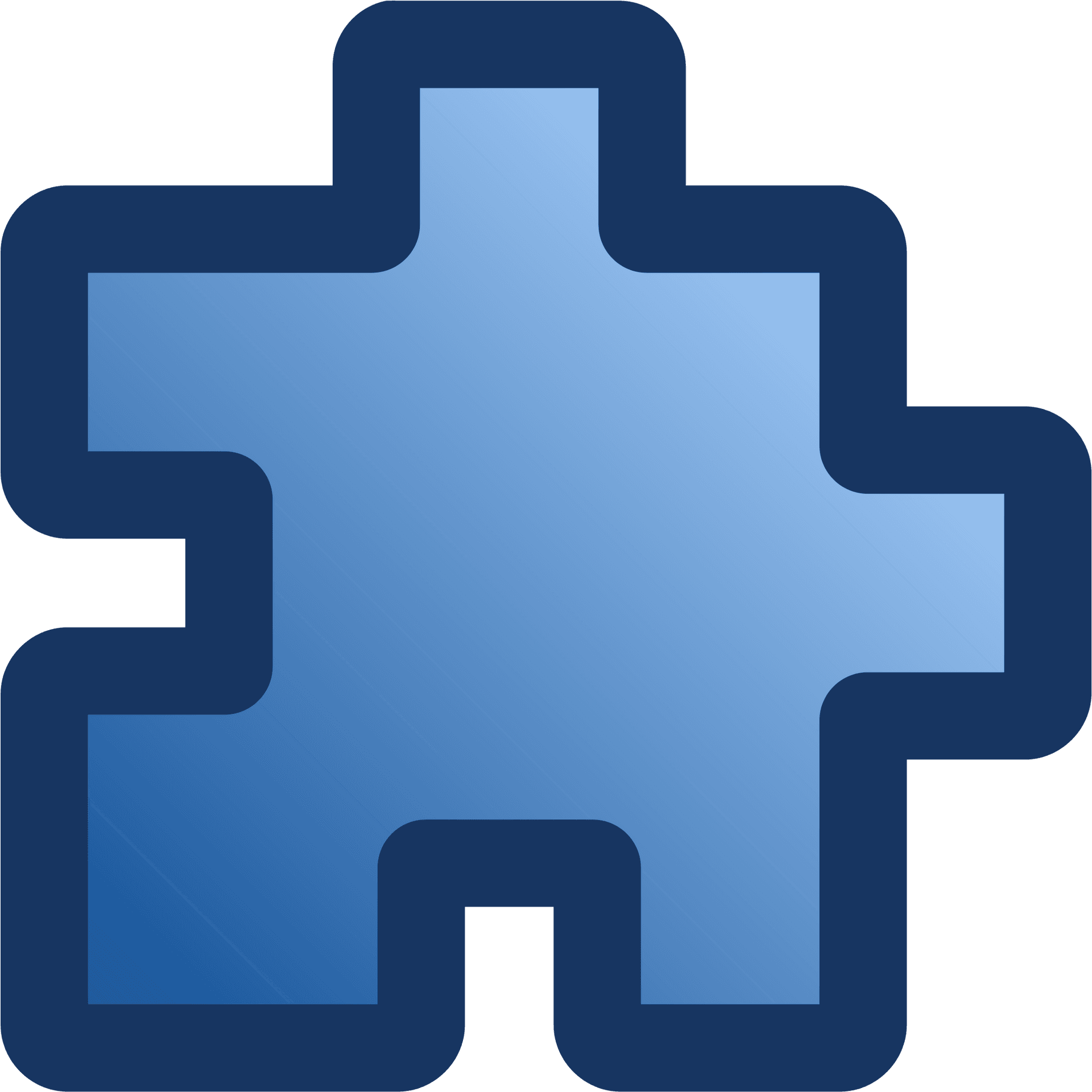 Single Blue Puzzle Piece PNG