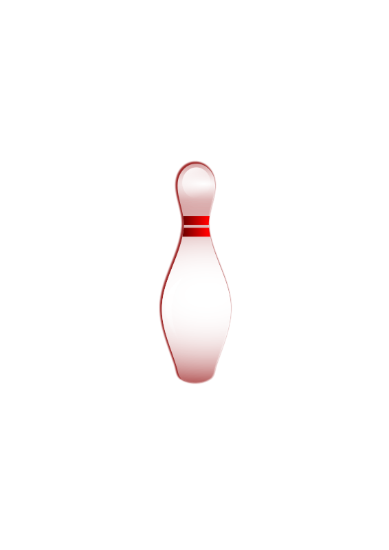 Single Bowling Pin Black Background PNG