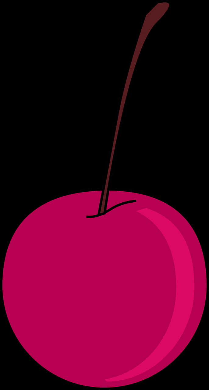 Single Cherry Vector Illustration PNG