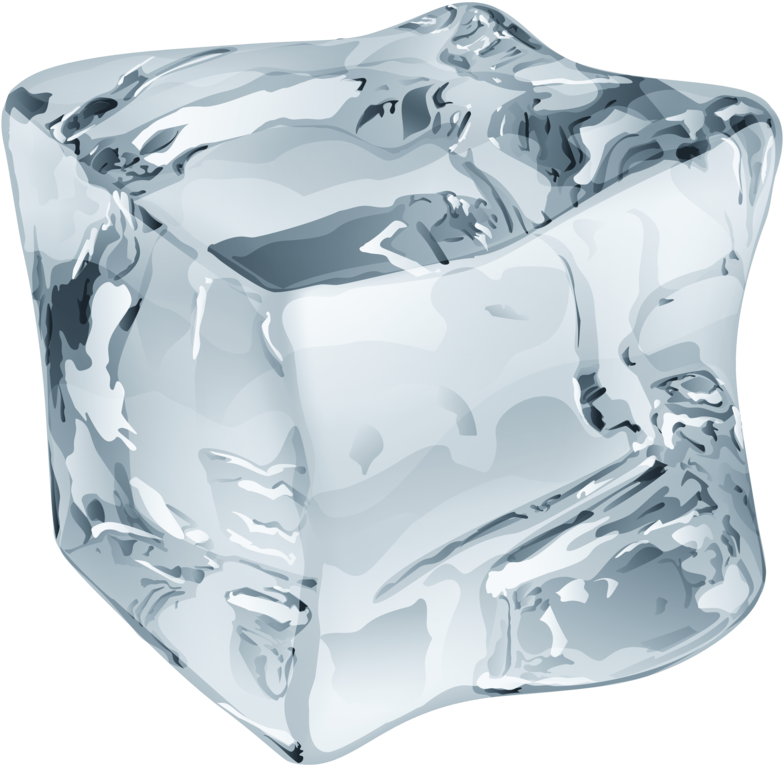 Single Crystal Clear Ice Cube PNG