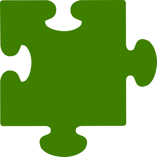 Single Green Puzzle Piece PNG