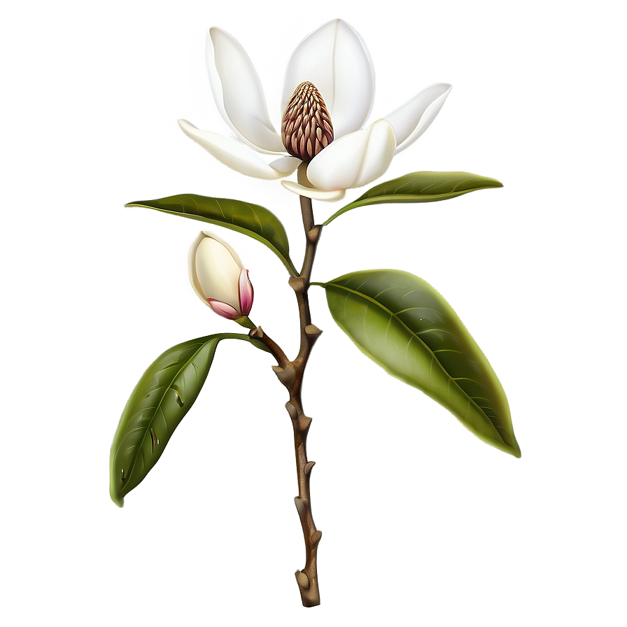 Single Magnolia Flower Png 06252024 PNG