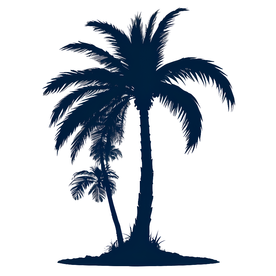 Single Palm Tree Silhouette Png 1 PNG