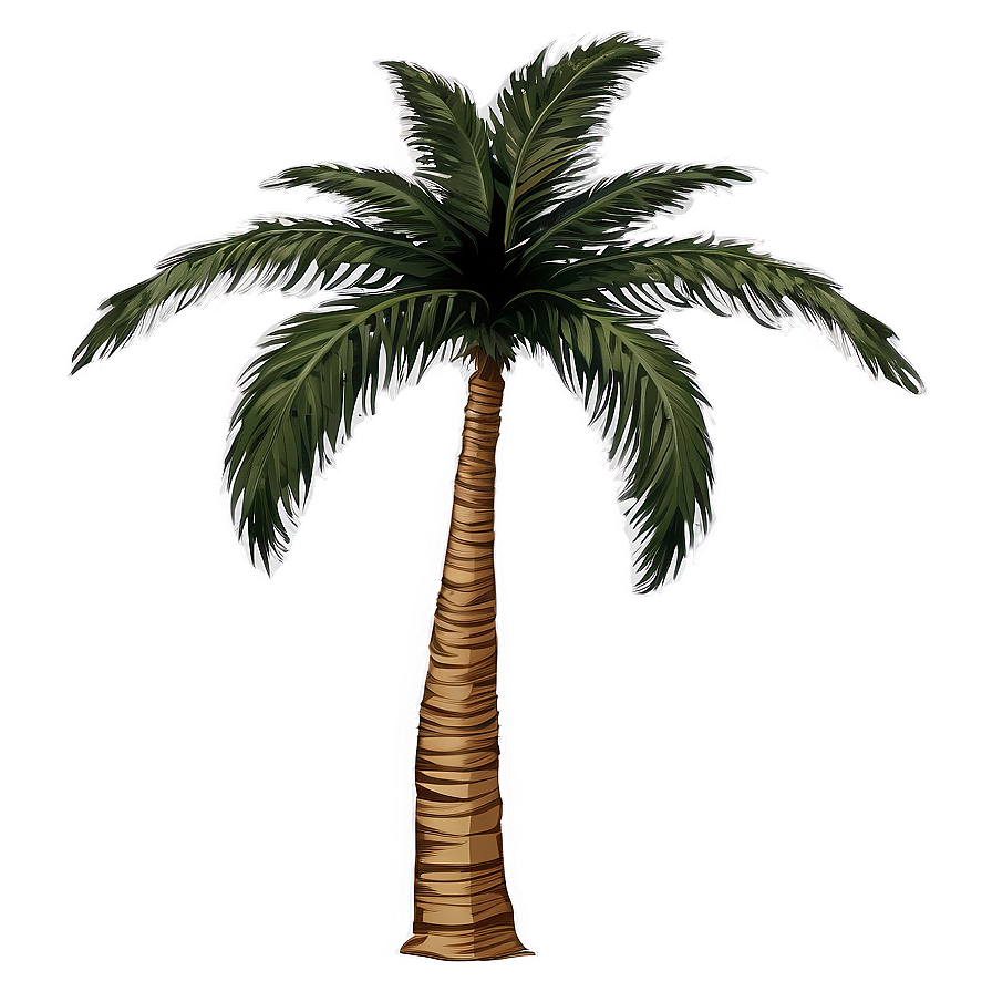 Single Palm Tree Silhouette Png 13 PNG
