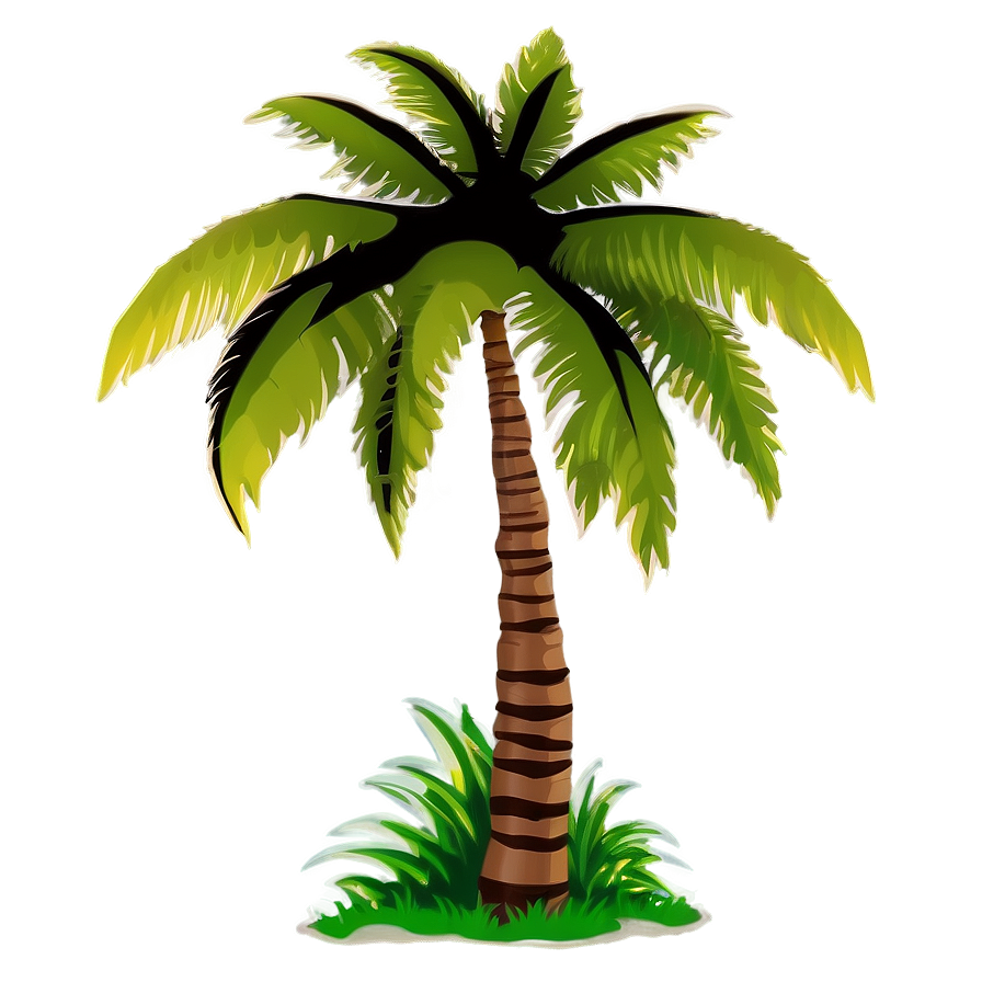 Single Palm Tree Silhouette Png Vge73 PNG