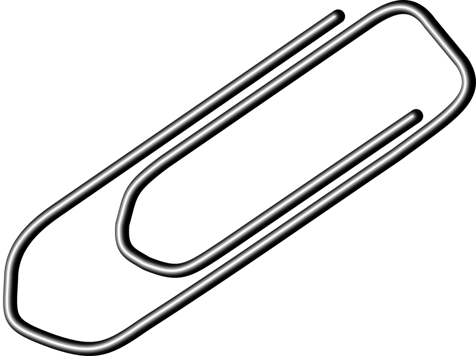Single Paper Clip Isolated PNG