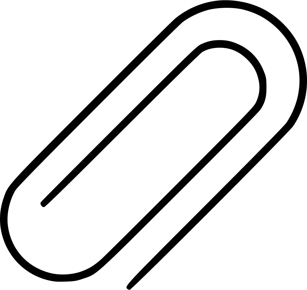 Single Paperclip Isolated PNG