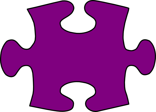 Single Purple Puzzle Piece PNG