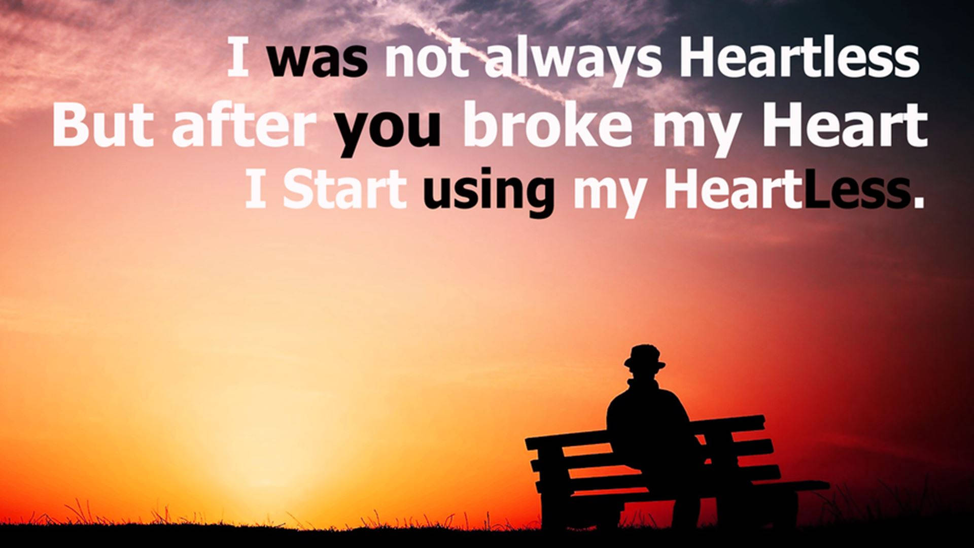Single Quotes On Heartlessness Wallpaper