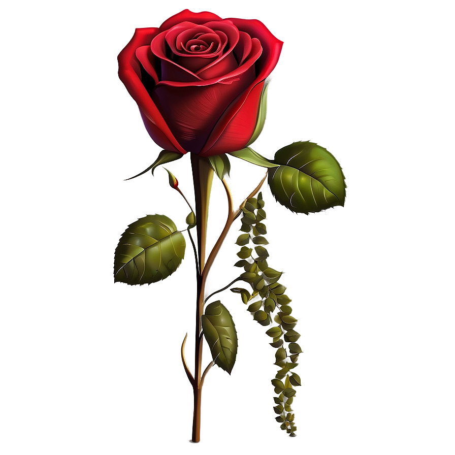 Download Single Red Rose Png 75 | Wallpapers.com