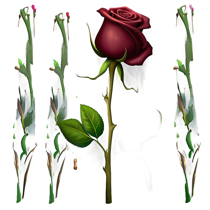 Single Rose Clipart Png 06272024 PNG