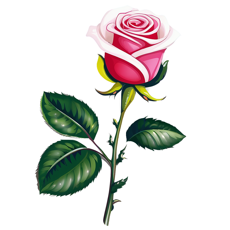 Single Rose Clipart Png Sgl74 PNG
