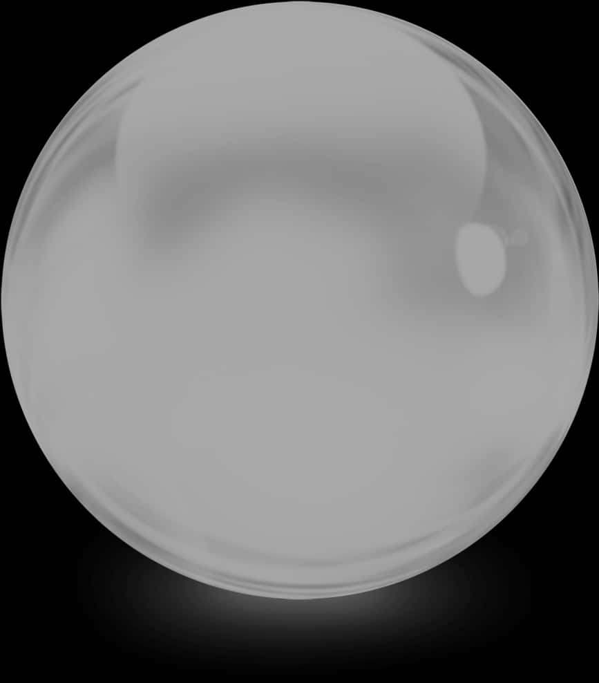 Single Soap Bubble Black Background PNG