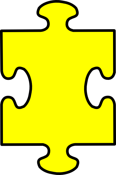 Single Yellow Puzzle Piece PNG