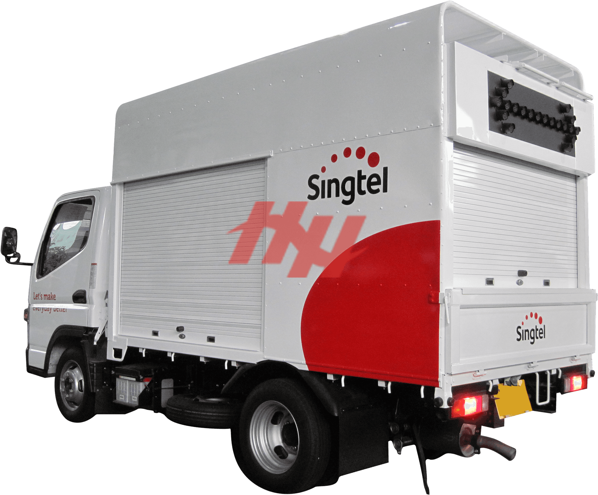 download-singtel-branded-commercial-lorry-wallpapers