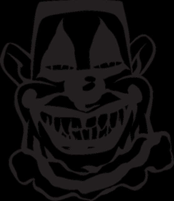 Sinister Clown Silhouette PNG
