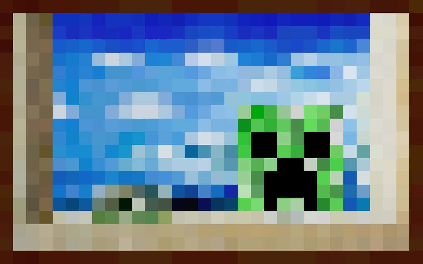 Sinister Gaze Of The Classic Creeper Face Wallpaper
