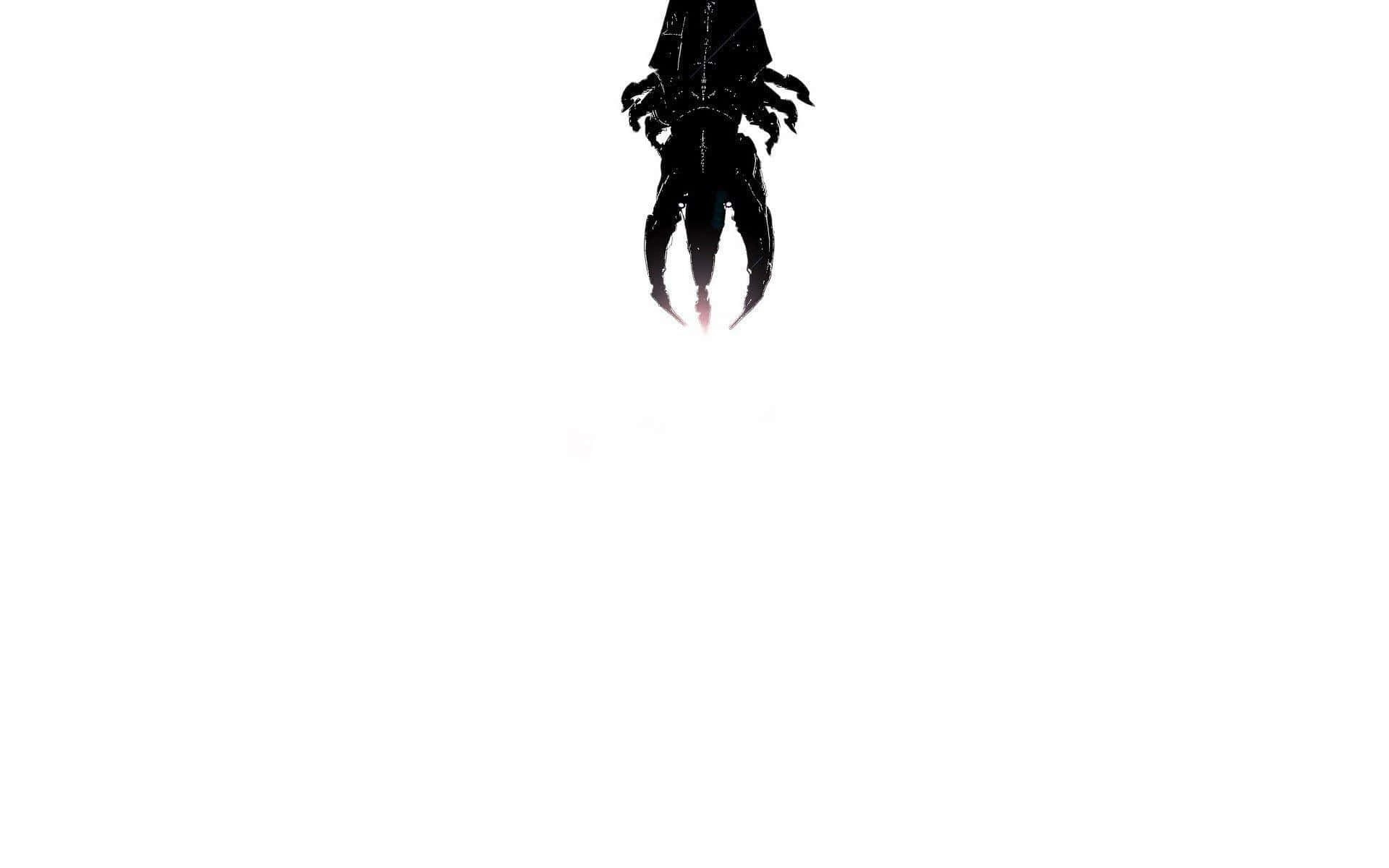 Sinister Reaper Looming Over Mass Effect 3 Landscape Wallpaper